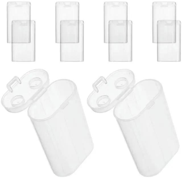 Alt view image 2 of 3 - 10Pcs Case Hard Plastic Box Organizer for Aa Aaa Button Cells Protection Against Impact Dirt Splash