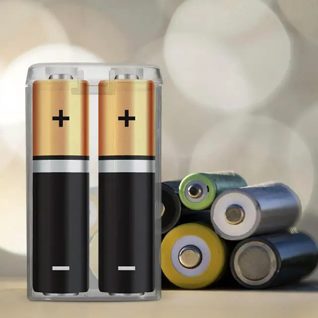 Alt view image 3 of 3 - 10Pcs Case Hard Plastic Box Organizer for Aa Aaa Button Cells Protection Against Impact Dirt Splash