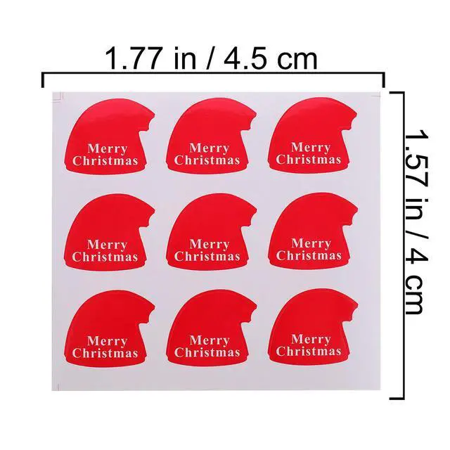 Alt view image 3 of 3 - 20 Sheets Cute Christmas Hat el Stickers Reliable Adhesion Sealing Stickers for Baking Bags Favors Cards Crafts Xmas Gift
