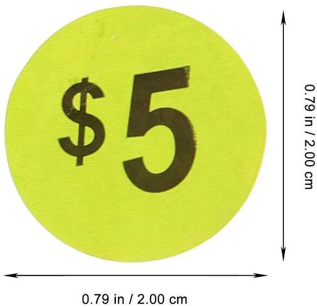 Alt view image 3 of 3 - 10 Sheets Price Stickers Bright Round Shape Sale Pricing Stickers for Supermarkets Shops Retail Stores Sale Price els