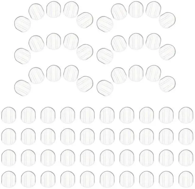 Main image of 100Pcs Clip on Earring Backs Silicone Earring Cushions for Studs Ear Clip Pads Nonskid Secure Fit Jewelry Making Supplies