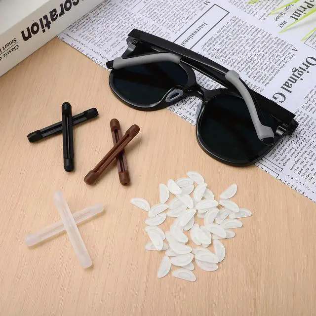 Alt view image 2 of 3 - 24Pairs Eyeglass Nose Pads Silicone Soft D Shaped Cushions Anti Slip for Plastic Optical Sunglasses Frames Nose Pads for Glasses
