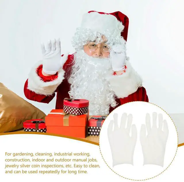 Alt view image 3 of 3 - 12Pair Cotton Gloves White Lightweight Stretchy Work Gardening Industrial Protective Safety Gloves One Size Fits Most