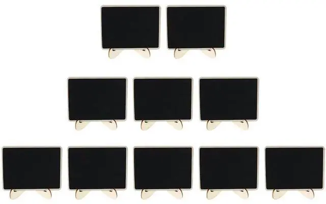 Main image of 10Pcs Mini Blackboard Stands Black Wooden Small Chalkboard Message Boards Table Decor for Party Wedding Home Office Use