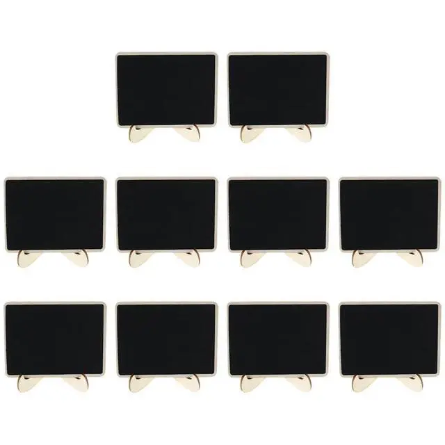 Alt view image 3 of 3 - 10Pcs Mini Blackboard Stands Black Wooden Small Chalkboard Message Boards Table Decor for Party Wedding Home Office Use