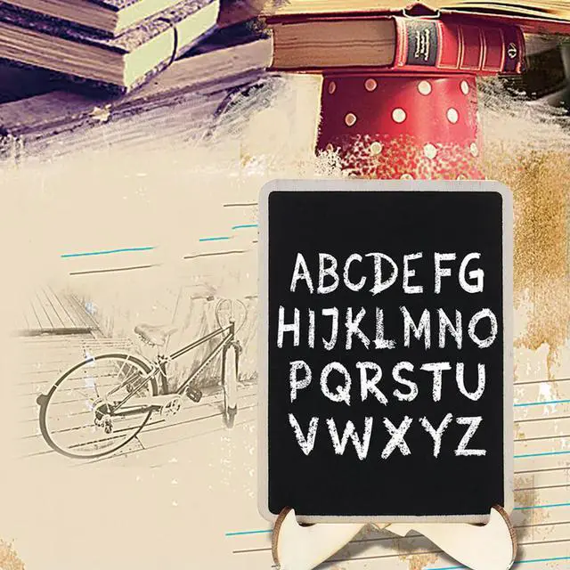 Alt view image 2 of 3 - 10Pcs Mini Blackboard Stands Black Wooden Small Chalkboard Message Boards Table Decor for Party Wedding Home Office Use