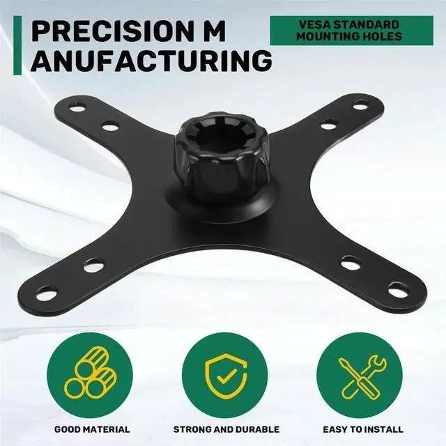 Alt view image 2 of 3 - 73C Universal Monitor Mounting Adapter Bracket Plate with 17mm Ball Head Compatibility 100x100mm 75x75mm Wall Arm Mount