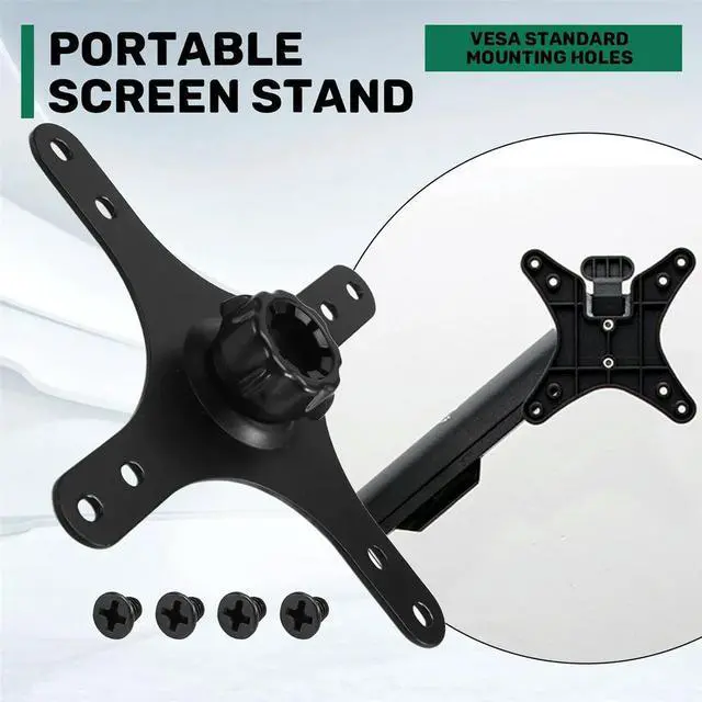 Alt view image 3 of 3 - 73C Universal Monitor Mounting Adapter Bracket Plate with 17mm Ball Head Compatibility 100x100mm 75x75mm Wall Arm Mount