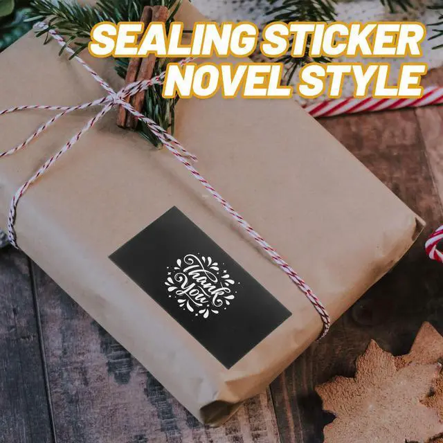 Main image of 100Pcs Thank You Sticker els Paper Adhesive Sealing Stickers for Gift Boxes Envelopes Bakery Packaging Thank You Stickers