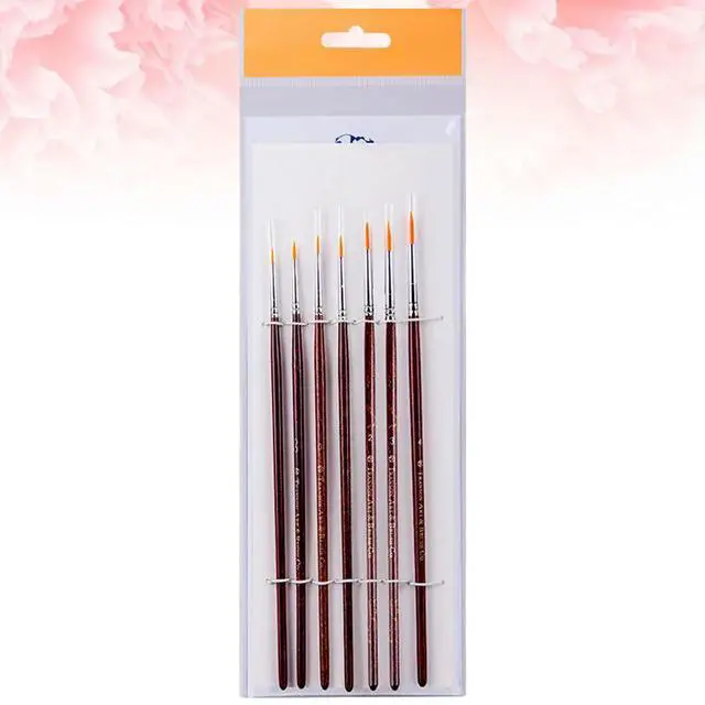 Main image of 1 Set/7PCS Nylon Hair Art Paint Brush Set Wooden Handle Multifunctional Painting Art Painting Tools for Art Students