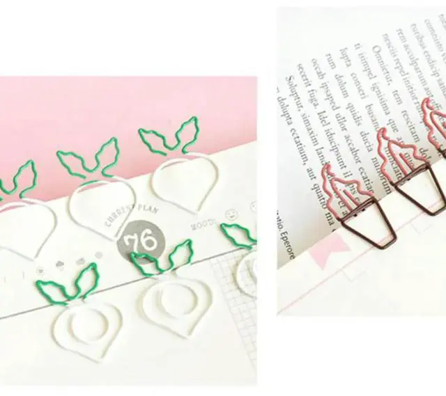 Alt view image 2 of 3 - 10Pcs Ice Cream Shaped l Paper Clips Cute Colorful Bookmark Clips for Office School Notebook Calendar Scrapbook Memo Holder