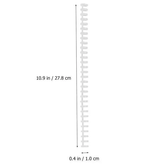 Alt view image 2 of 3 - 10Pcs Binding Strips Spiral Coil Plastic Black 30 Holes Suitable for A4 B5 Paper Loose Leaf Notebook Binding Clip Office