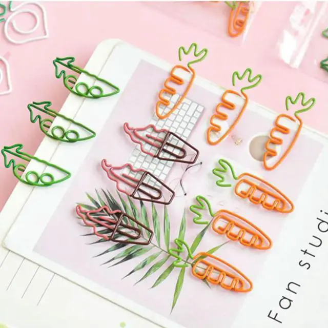 Alt view image 3 of 3 - 10Pcs Ice Cream Shaped l Paper Clips Cute Colorful Bookmark Clips for Office School Notebook Calendar Scrapbook Memo Holder