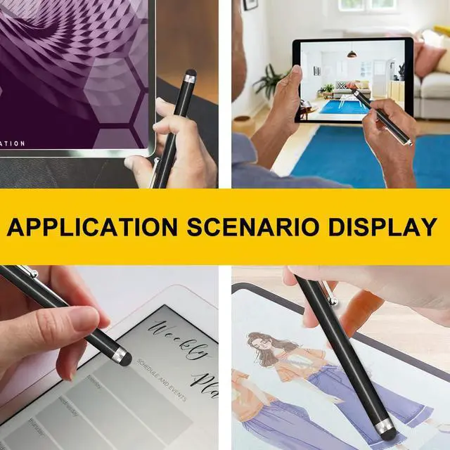 Alt view image 2 of 3 - 5Pcs Capacitive Stylus Touch Screen Pen Silicone Tip l Lightweight Professional Anti-Lost Lanyard for Phone Tablet Writing