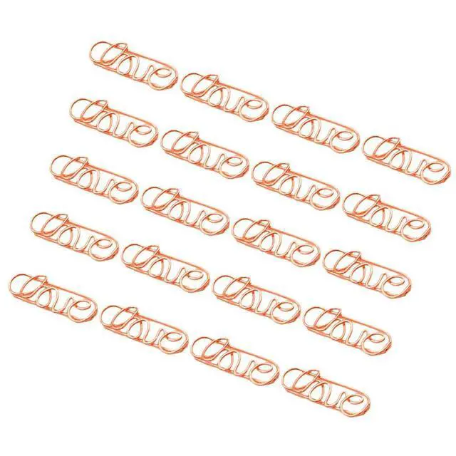 Alt view image 3 of 3 - 20Pcs Strong l Paper Clamps Rose Gold Memo Clip for Wedding Decor Photo Display Name Cards Office Supplies Creative Book