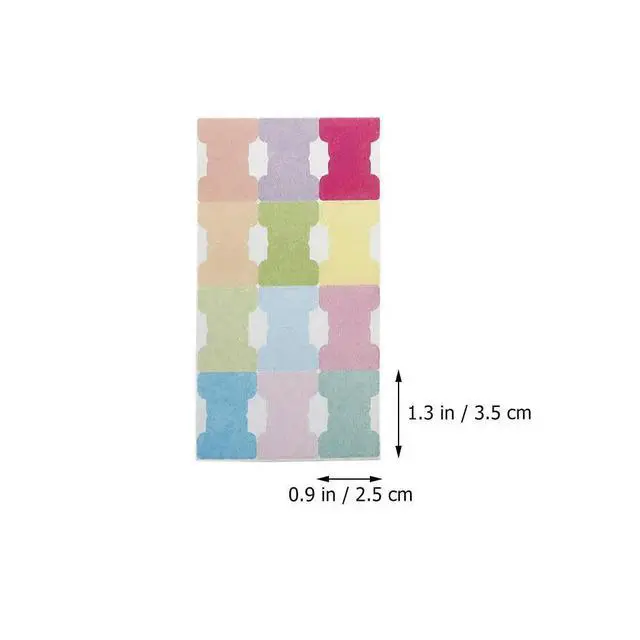 Alt view image 2 of 3 - 12 Sheets Adhesive Book Tabs Sticky Index Tabs for Annotation Bookmarking Reading Notes Folders Binders Diaries Catalogs Page