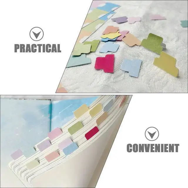 Alt view image 3 of 3 - 12 Sheets Adhesive Book Tabs Sticky Index Tabs for Annotation Bookmarking Reading Notes Folders Binders Diaries Catalogs Page