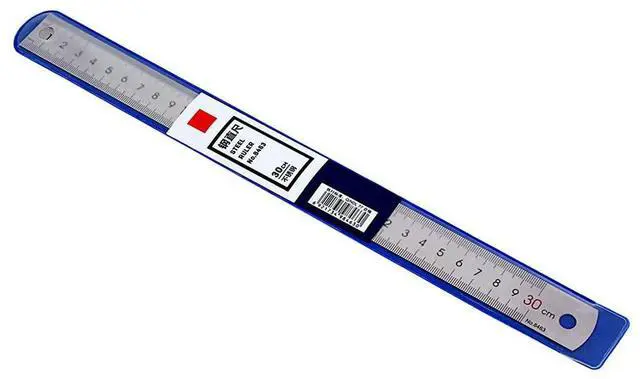 Main image of Stainless Steel Measuring Ruler Double Sided Straight Edge Precision Tool for Drafting Engineering Carpentry Teaching Graphic