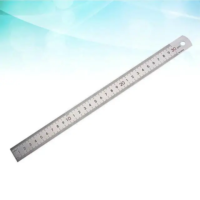 Alt view image 2 of 3 - Stainless Steel Measuring Ruler Double Sided Straight Edge Precision Tool for Drafting Engineering Carpentry Teaching Graphic