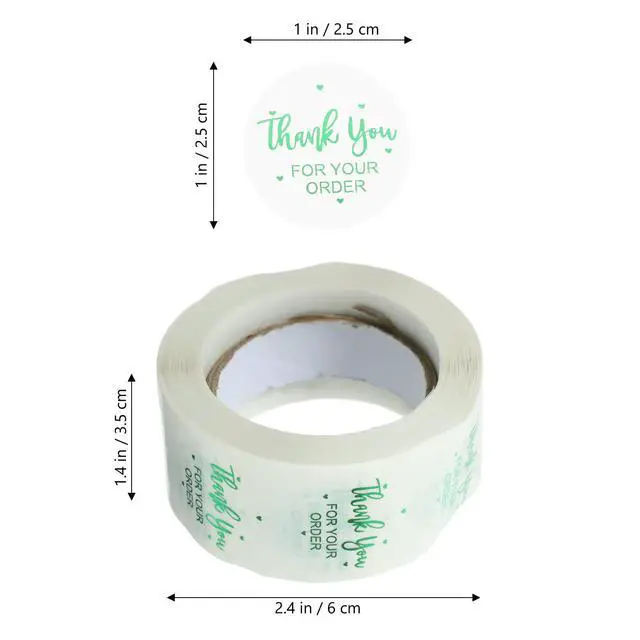 Alt view image 2 of 3 - 2 Rolls Clear Adhesive Dot Stickers Transparent Round els Self Adhesive Envelope Seal Retail Package el Stickers Removable