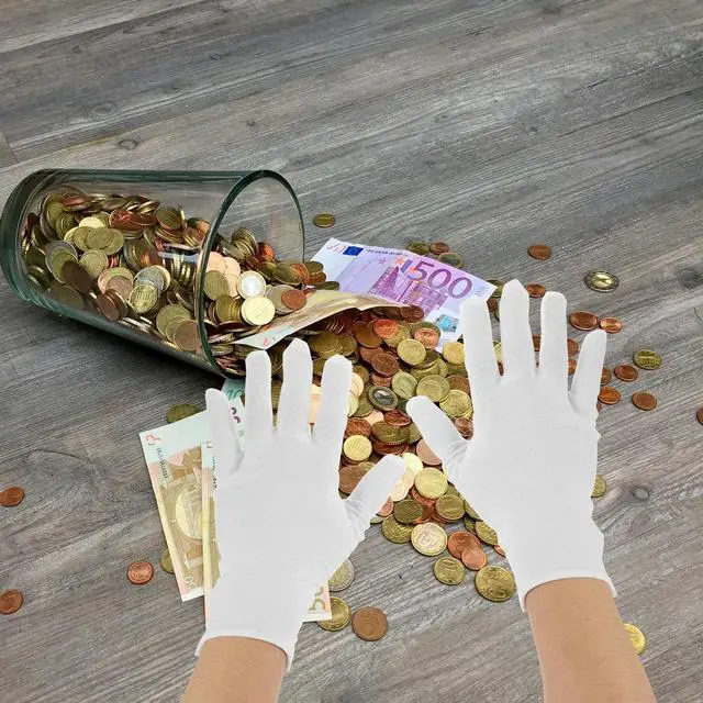 Alt view image 3 of 3 - 6Pairs Mens Cotton Work Gloves Jewelry Inspection Cotton Gloves for Coin Silver Handling Lightweight Breathable Comfort Fit Xl