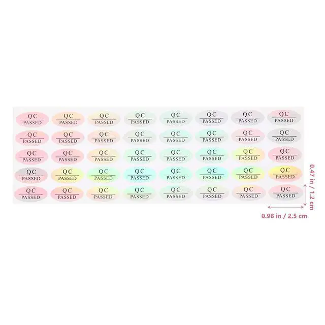 Alt view image 2 of 3 - 500Pcs Waterproof Qc Passed els PVC Adhesive Bright Color Stickers for Test Inspection Warehouse Status