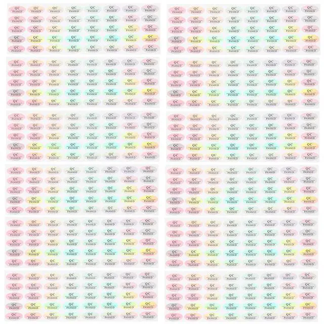 Alt view image 3 of 3 - 500Pcs Waterproof Qc Passed els PVC Adhesive Bright Color Stickers for Test Inspection Warehouse Status
