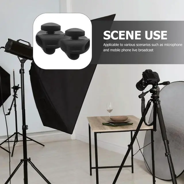 Alt view image 2 of 3 - 2Pcs Mic Boom Arm Clips Universal Microphone Holder Rotatable Adjustable Tripod Broadcast Equipment Podcast Mic