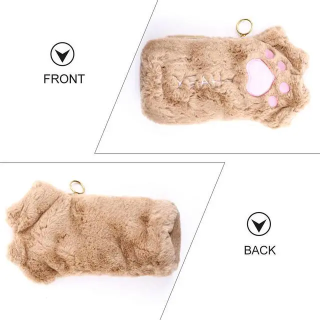 Alt view image 3 of 3 - Cat Paw Pencil Bag Soft Touch Large Capacity Pen Container Student Stationery Bag Lightweight Lovely Pen Case Makeup