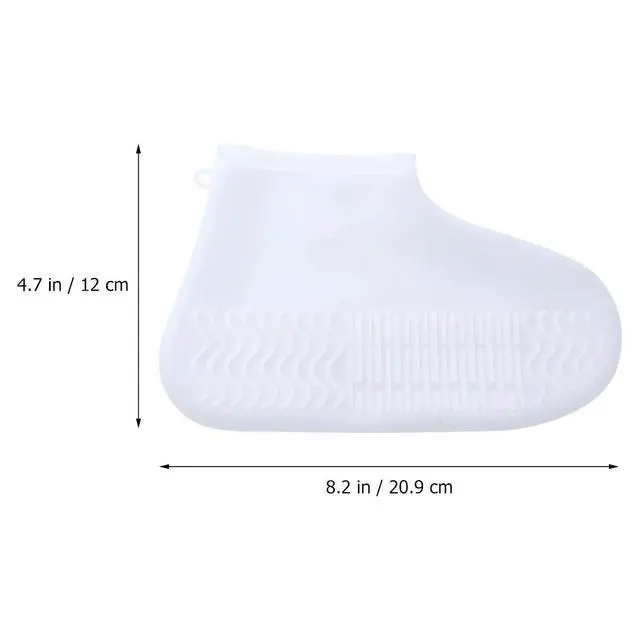 Alt view image 3 of 3 - 2Pcs Kids Rainproof Shoe Covers Waterproof Overshoes with Zipper Easy on Off Wear-Resistant Non-Slip Soles Lightweight Rain