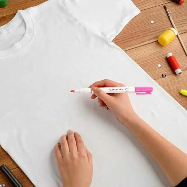 Alt view image 2 of 3 - 8Pcs Professional Fabric Markers Multi Function Paint Pens for Clothes Pillowcases DIY Home Craft Graffiti Marker Set