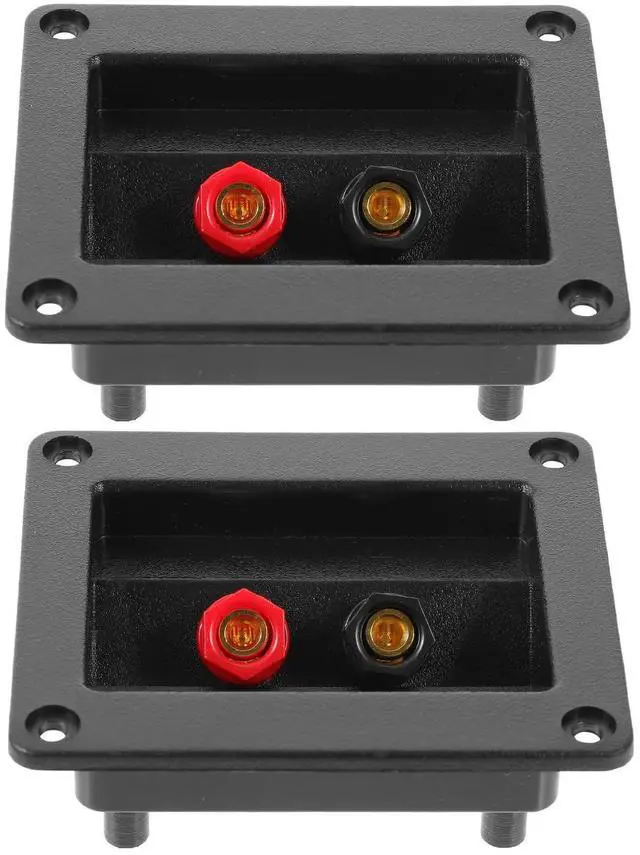 Main image of 2Pcs Speaker Binding Post Terminal Cup for Stage Audio Boxes Secure Connection Easy Identification Red Black Posts 9.2x8.0cm ABS