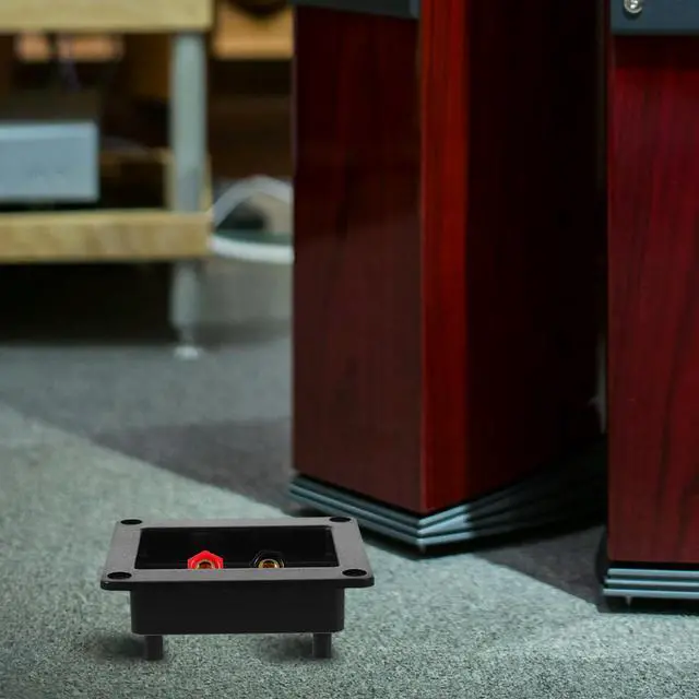 Alt view image 3 of 3 - 2Pcs Speaker Binding Post Terminal Cup for Stage Audio Boxes Secure Connection Easy Identification Red Black Posts 9.2x8.0cm ABS