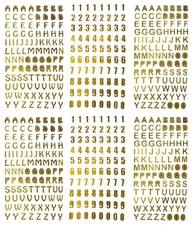 Alt view image 2 of 3 - 6 Sheets Premium Eco Friendly Self Adhesive Alphabet Number Stickers for Kids Crafting Classroom Home Decoration DIY Decals