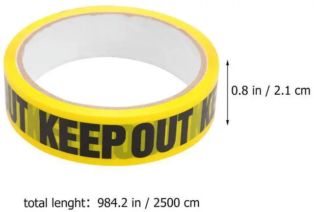 Alt view image 3 of 3 - 2Pcs Heavy Duty Self Adhesive Warning Tape Weatherproof Traction Enhanced Safety Barrier Tape for Road Works Inoperative