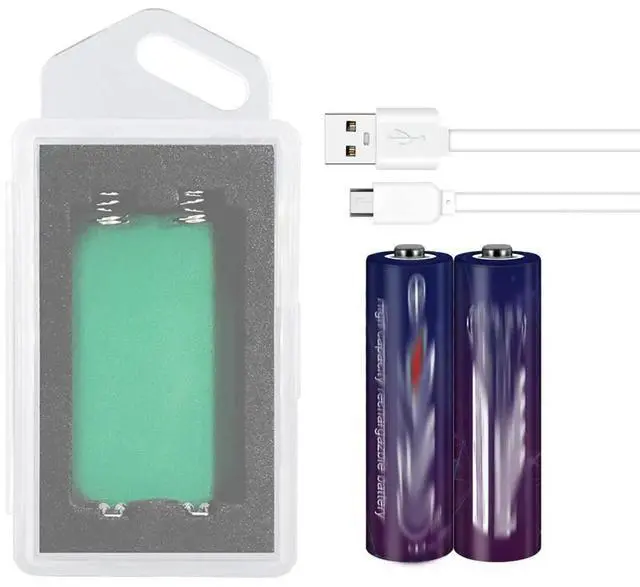 Alt view image 2 of 3 - 2 Slot Charger for 1.5V Rechargeable Aa Aaa Lithium Ion Batteries USB Powered Charging Adapter