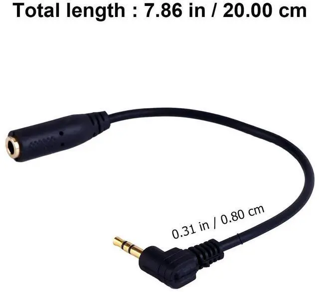 Alt view image 2 of 3 - 6Pcs Audio Extension Cable 2.5mm Male to 3.5mm Female Earphone Adapter Plastic Extension Cable for Cd Players Speakers Pc TV