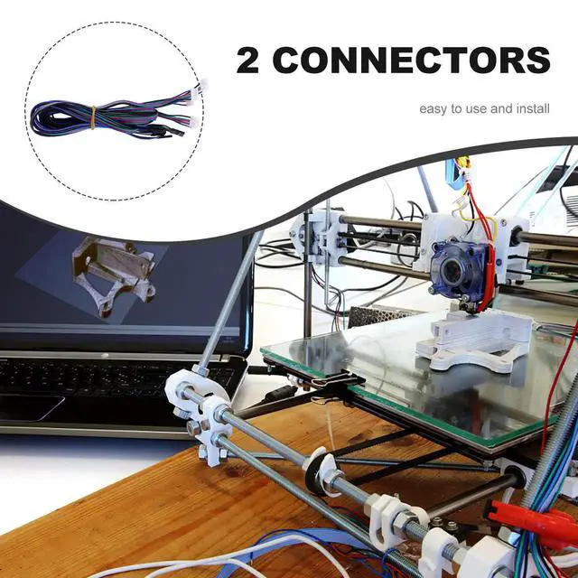 Alt view image 3 of 3 - 5Pcs 1M 3D Printer Stepper Motor Cable Connector 6Pin Plug Connection Line Compatible Ramps Board Easy Lightweight