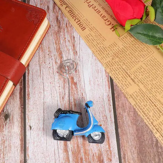 Alt view image 2 of 3 - 1Pcs Mini Electric Resin Photo Clip Memo Holder Table Number Sign Stand for Wedding Engagement Birthday Graduation Hotel