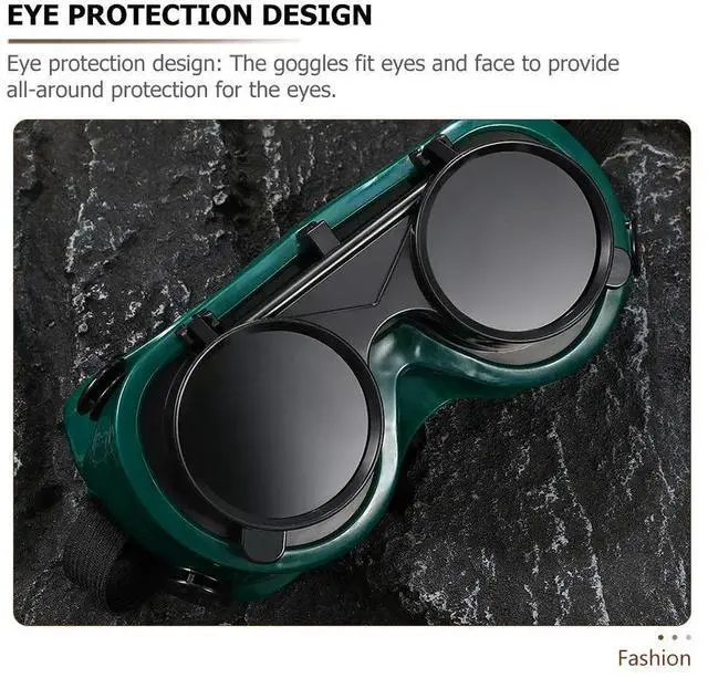 Alt view image 3 of 3 - 2Pcs Safety Goggles for Men Wide Shade Adjustable Protective Eyewear Anti-Fog Non-Slip Comfort Fit for Welding s Daily