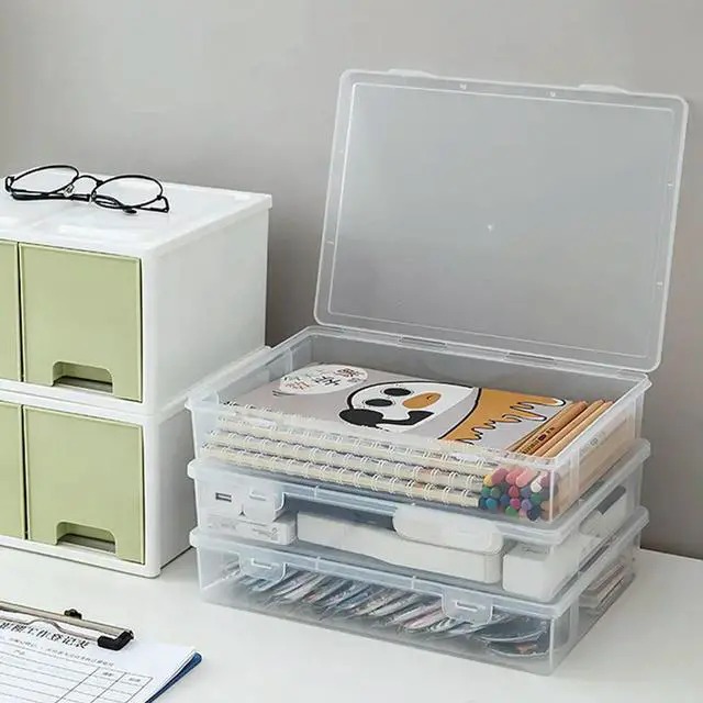 Main image of Plastic Desk Organizer Box Multifunction Household File Case Office Supply Wear-Resistant Desk Accessories Desktop