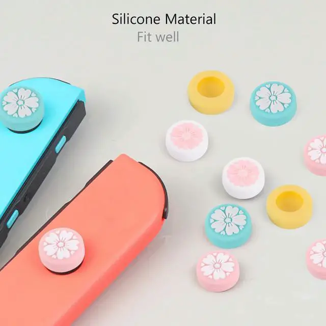 Alt view image 2 of 3 - 4Pcs Silicone Joystick Grip Button Covers for Ps Controllers Thumbstick Protection Wear Resistant Comfortable Skin