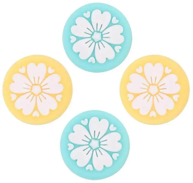 Main image of 4Pcs Silicone Joystick Grip Button Covers for Ps Controllers Thumbstick Protection Wear Resistant Comfortable Skin