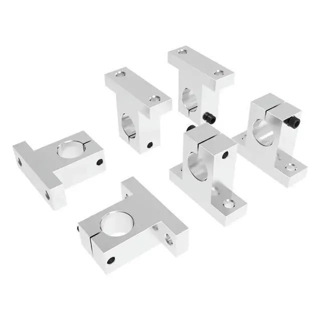Alt view image 3 of 3 - 4Pcs 3D Printer Shaft Support Fixed Bracket for High Temperature Shrinkage Stable Linear Rail Shaft Guide Accessories