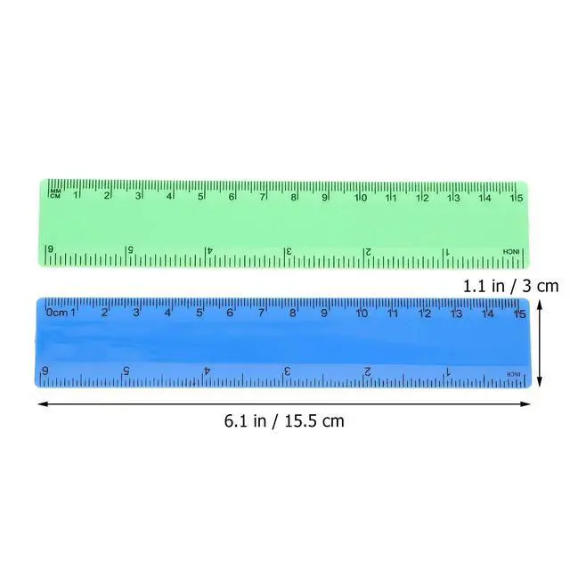 Alt view image 3 of 3 - 20Pcs Student Plastic Straight Rulers Clear Scale Measurement Tools Drawing School Office Use Straight Ruler