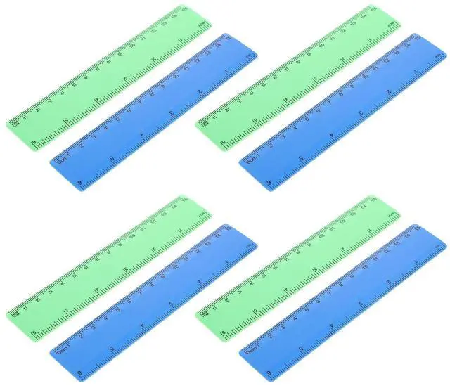 Main image of 20Pcs Student Plastic Straight Rulers Clear Scale Measurement Tools Drawing School Office Use Straight Ruler