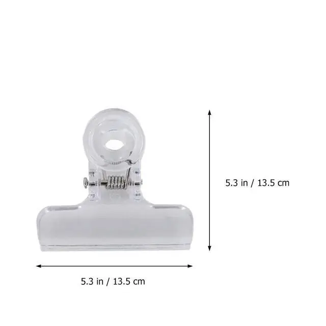Alt view image 3 of 3 - 10Pcs Safe Polished Plastic Paper Clamps Binder Clips for Students Office School Supplies File Folder Card Fixing Transparent