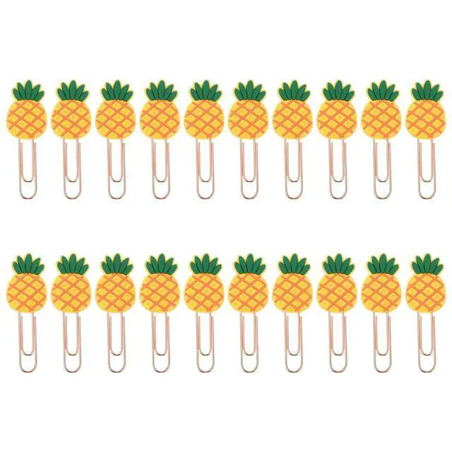 Alt view image 2 of 3 - 20Pcs Avocado Themed Silicone Paper Clip Bookmarks Fun Decorative Bookmark Set for Study Work Scrapbooking Calendar Notebook