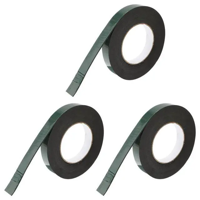 Alt view image 3 of 3 - 3 Rolls Eva Double-Sided Foam Tape Shock Absorption Seal Strip for Door Window Furniture Trim Adhesive Tape Sound Insulation
