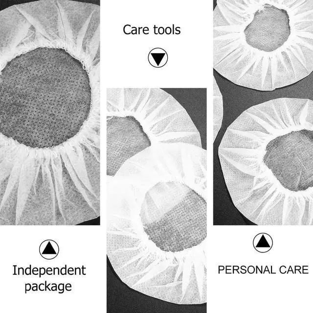 Alt view image 2 of 3 - 50Pairs Headphone Ear Cover Disposable Sanitary Nonwoven Earpad Protector Sweatproof Protector for Headset Travel Office Use